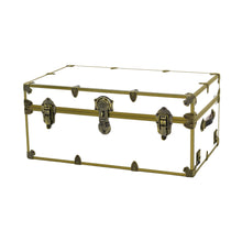 Load image into Gallery viewer, Large Sticker Trunk with Antique Brass Hardware - 32&quot; x 18&quot; x 14&quot;